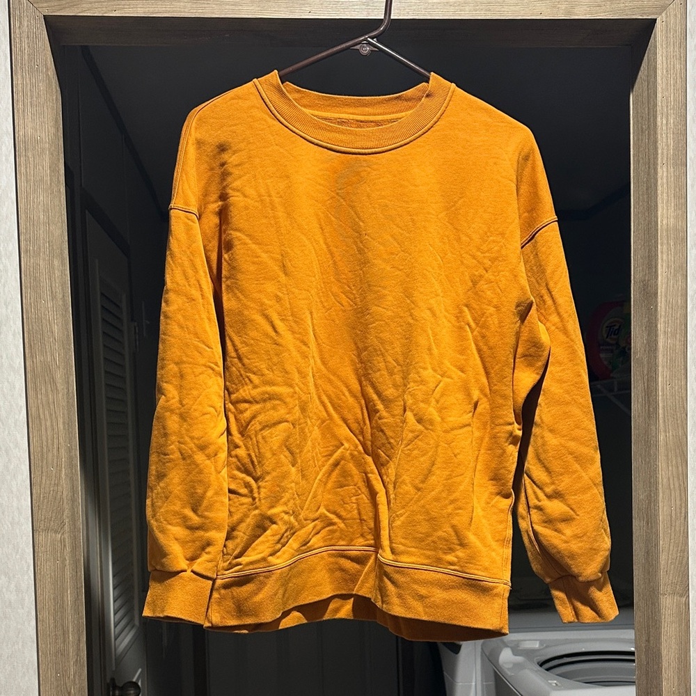 lululemon athletica Orange Crew Neck Sweater